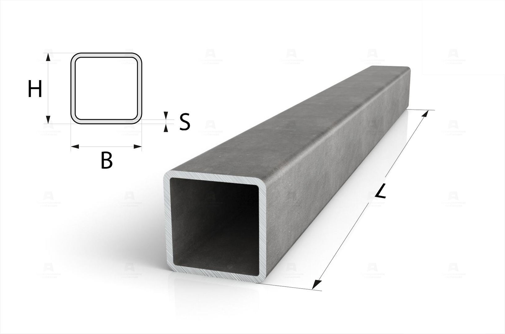 Труба профильная 25x25x2