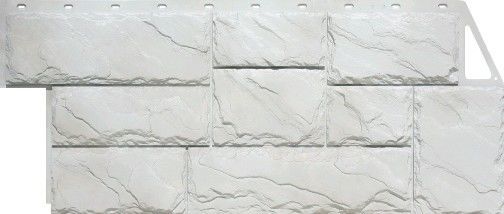 Фасадная панель FineBer Крупный Камень цвет Мелованный белый