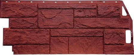 Фасадная панель FineBer Природный Камень, цвет Красно-коричневый