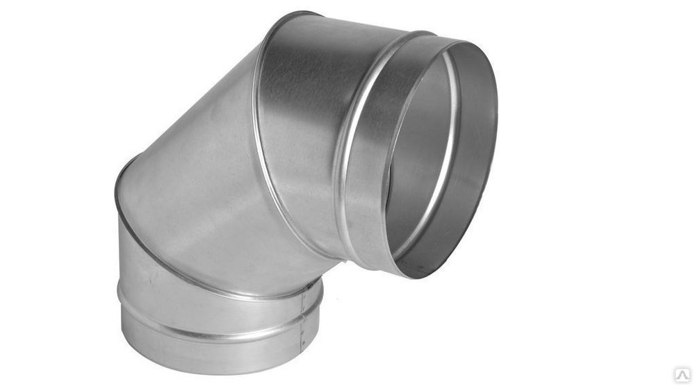 Отвод круглый D 125 90° из оцинкованной стали купить в Новосибирске с ...