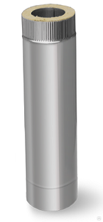 Труба для дымохода термо Ф100/Ф160, L=1000 (aisi430 0,5мм/aisi430 0,5мм)