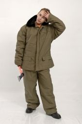 Костюм Метель куртка+брюки (ткань Палатка) "Хаки" ватин трехслойный