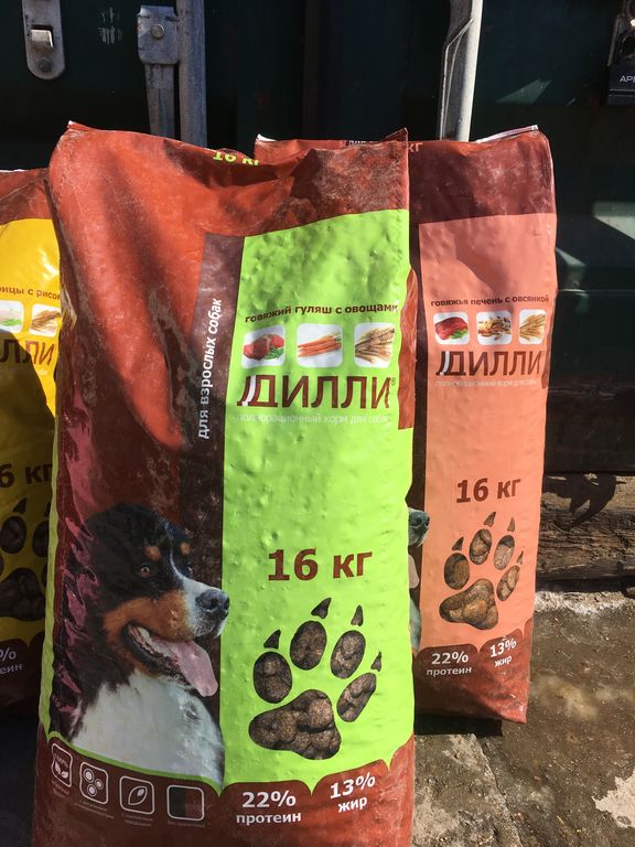 Полнорационный корм для взрослых собак 16 кг мешок