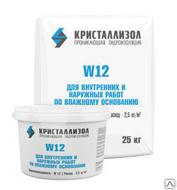 Гидроизоляция проникающего действия "Кристаллизол W12" 25 кг