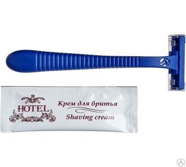 Бритвенный набор для гостиниц ФЛОУПАК (СТАНОК+КРЕМ 8Г) СЕРИЯ HOTEL (200ШТ)