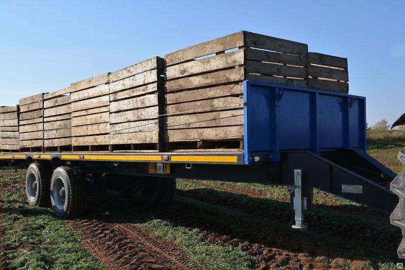 Прицеп Тонар ПТ-7 для перевозки овощных контейнеров и тюков сена, цена ...