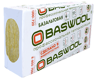 Утеплитель BASWOOL 60 - Стандарт (1200x600х50) 6п/0,216м3/4.32м2/6,912м3 под