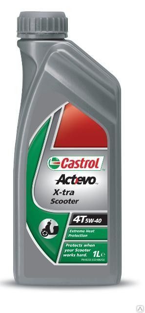 Масло моторное Castrol Act Evo 4T 5w-40 X-tra Scooter 1л