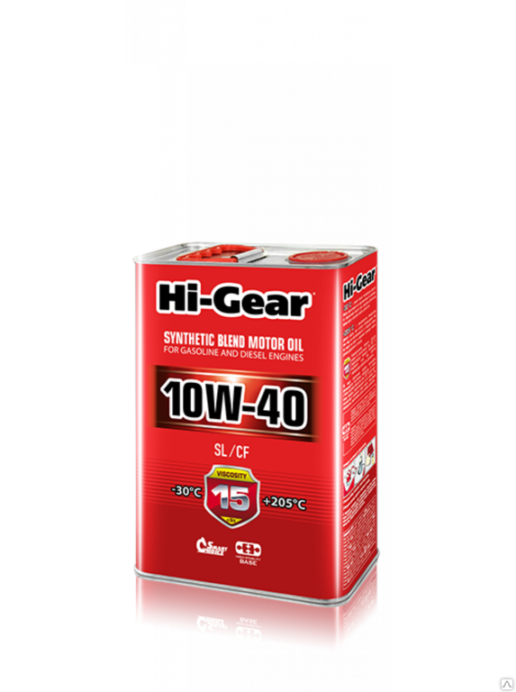 Масло моторное Hi Gear полусинтетическое HG1114Р 10w-40 SL/CF 4л