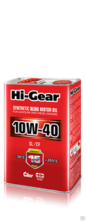 Масло моторное Hi Gear полусинтетическое HG1114 10w-40 SL/CF 4л