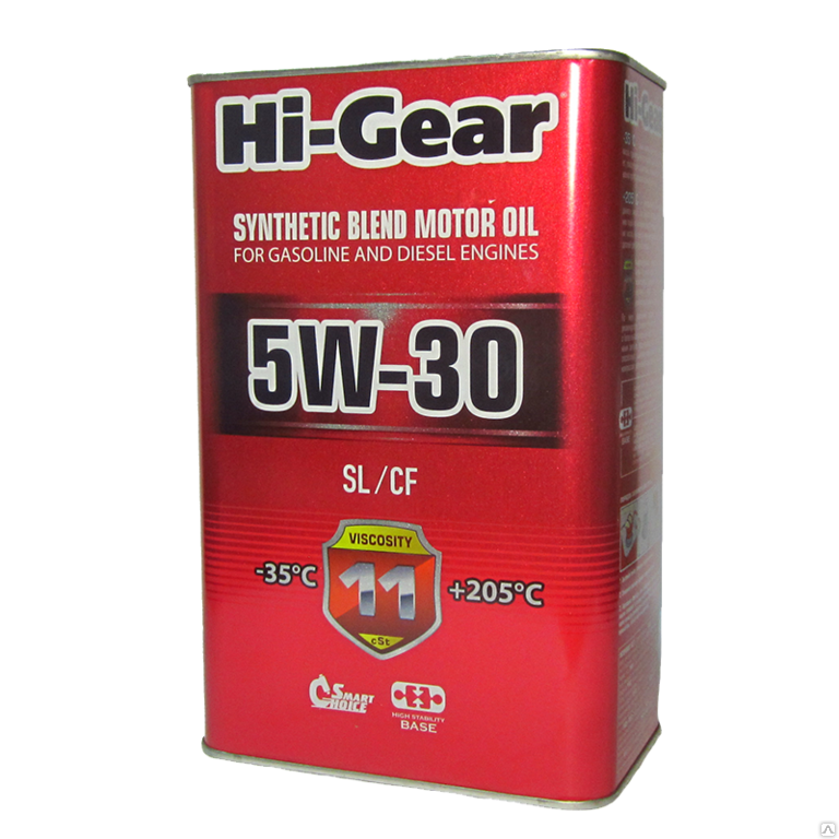 Масло моторное Hi Gear полусинтетическое HG1134Р 5w-30 SL/CF 4л