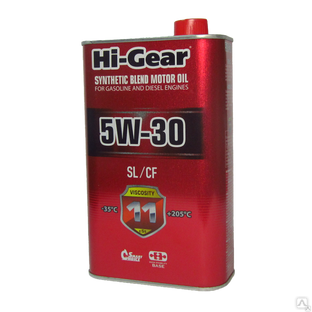 Масло моторное Hi Gear полусинтетическое HG1130 5w-30 SL/CF 1л 