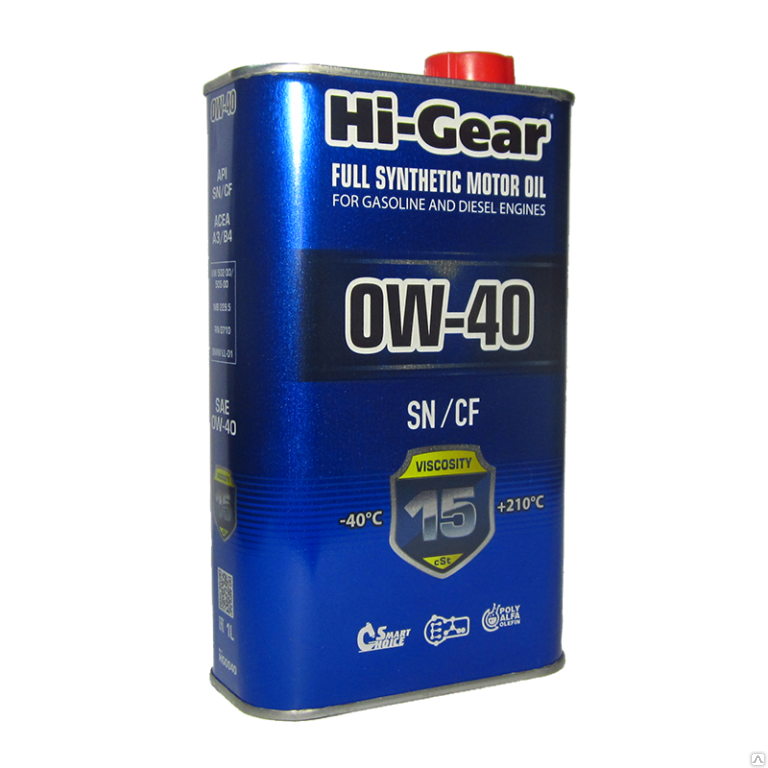 Масло моторное Hi Gear синтетическое HG0044Р 0w-40 SN/CF 4л