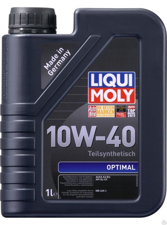 Масло моторное Liqui moly Optimal 10W-40 SL/CF 1л синтетическое