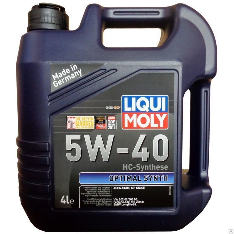 Масло моторное синтетическое Liqui moly Optimal Synth 5W-40 SN/CF 4л HC