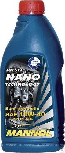 Масло моторное Mannol Diesel Nano Technology 10w-40 1л полусинтетическое