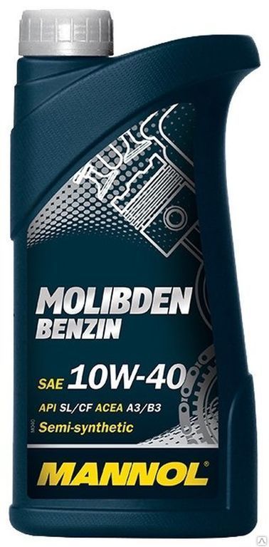 Масло моторное Mannol Molibden Benzin 10w-40 1л полусинтетическое