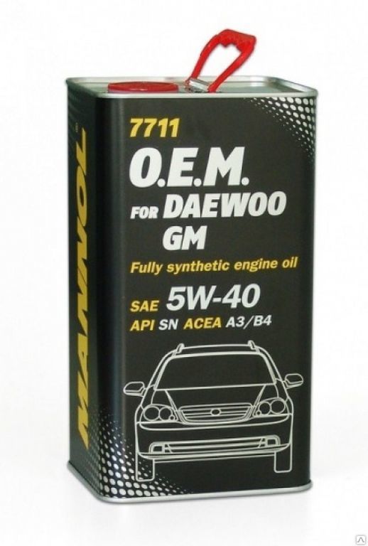 Моторное масло Mannol O.E.M for Daewoo GM 5w-40 4л синтетическое