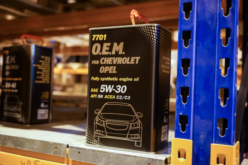 Моторное масло Mannol O.E.M for Chevrolet Opel 5w-30 4л синтетическое