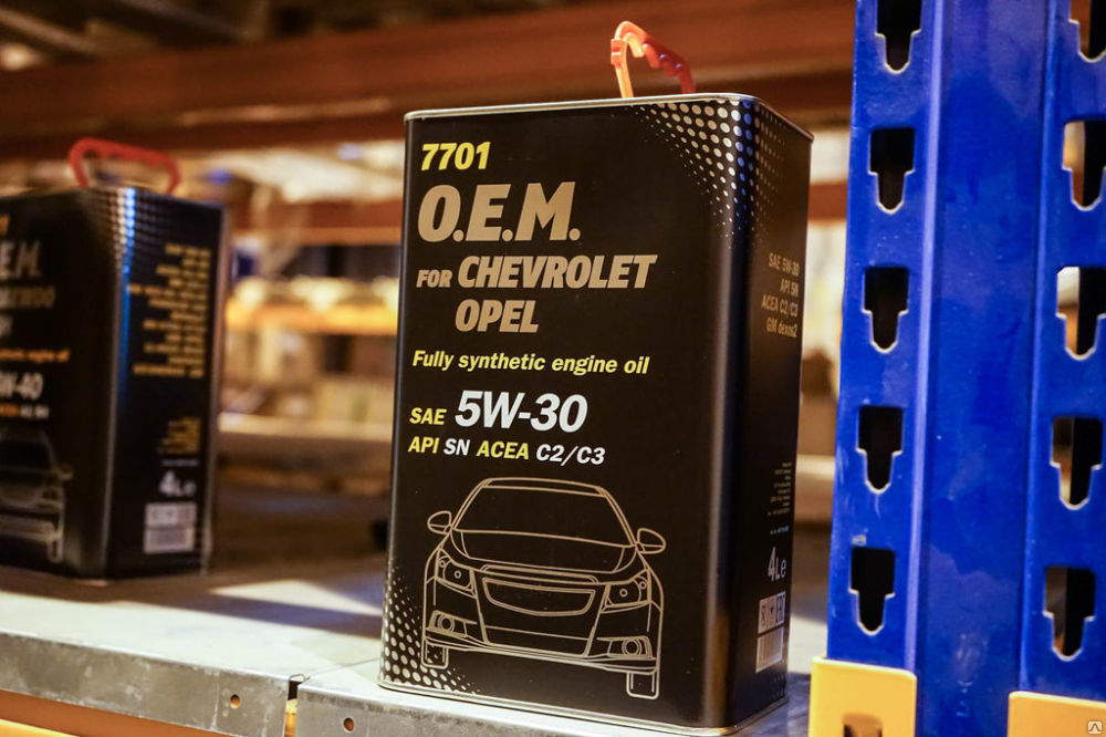 Масло моторное Mannol O.E.M for Chevrolet Opel 5w-30 4л синтетическое