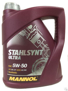 Моторное масло MANNOL Stahlsynt Ultra 5w50 синт 4л