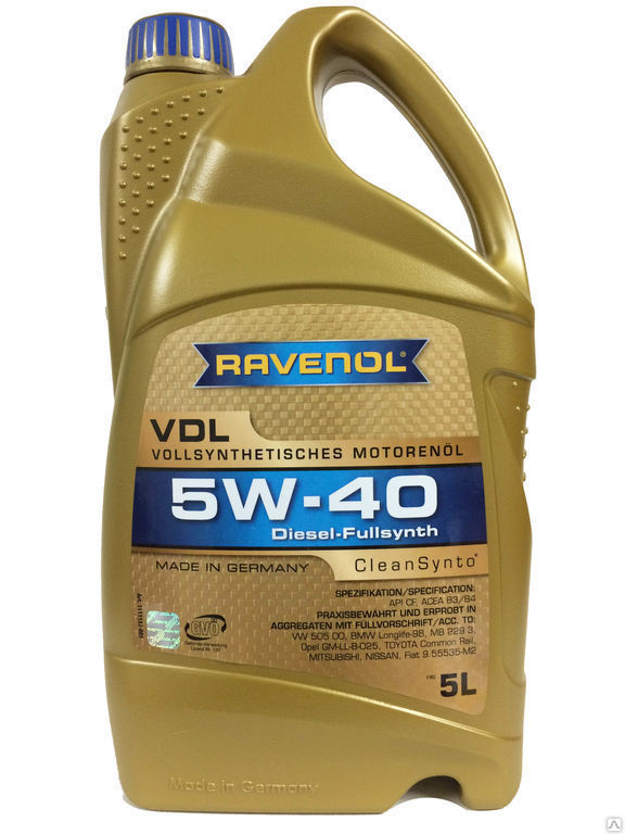 Моторное масло Ravenol VDL 5w-40 5л
