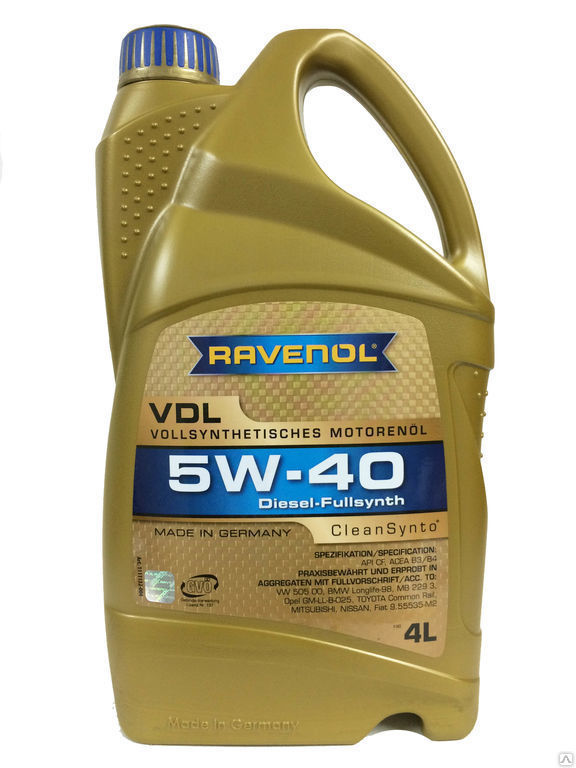 Моторное масло Ravenol VDL 5w-40 4л