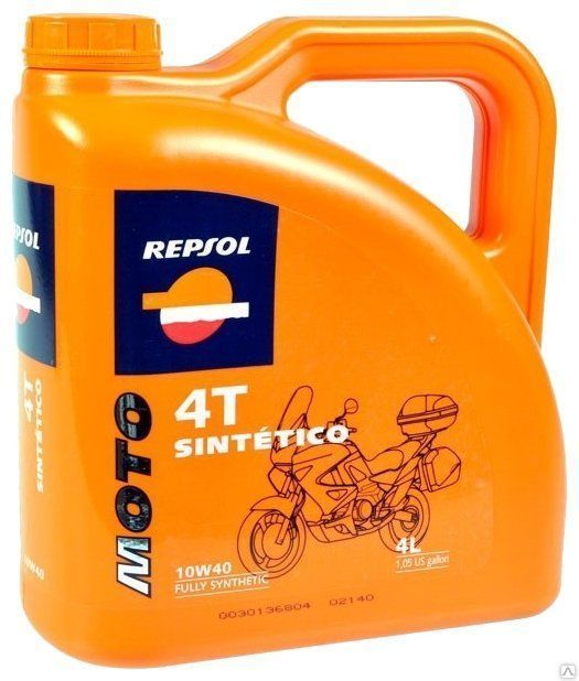 Моторное масло Repsol MOTO SINTETICO 4T 10W40 4 л