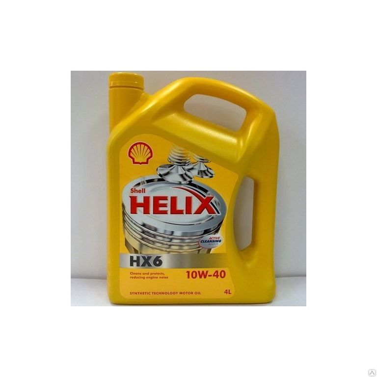 Масло моторное Shell Helix HX6 10w-40 SL/CF A3/B3 жёлтый 4л минеральное