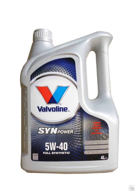 Моторное масло VALVOLINE SYNPOWER SAE 5W40 4л купить за 1 230 руб. в ...