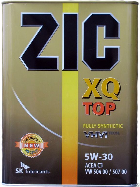 Моторное масло ZIC XQ TOP 5w30 VW 504.00/507.00 4л