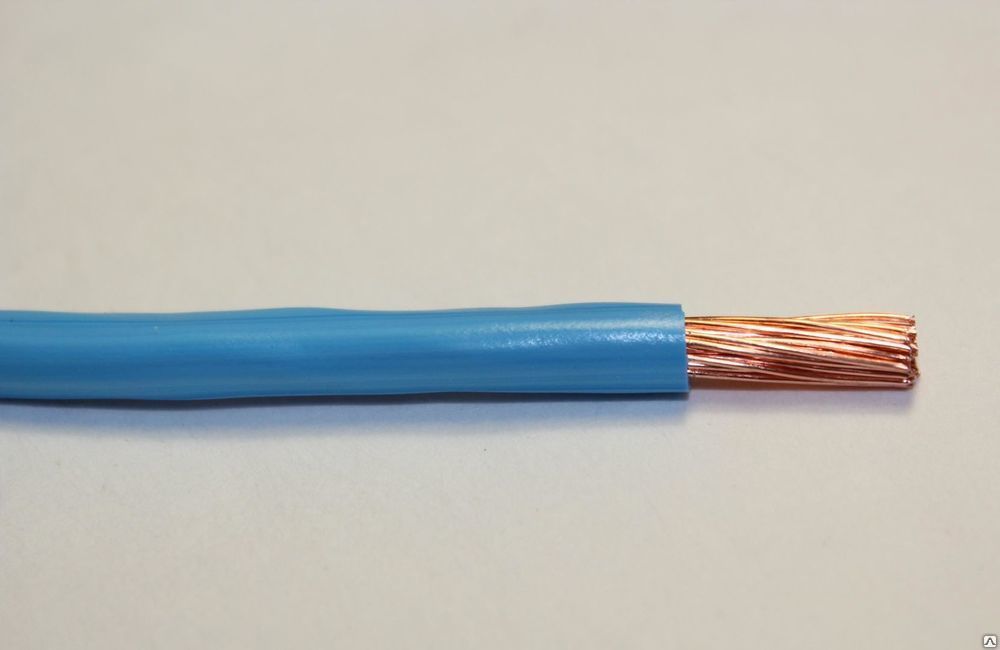 Провод медный установочный ПВ-3 1,0 синий