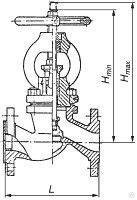 Клапан (вентиль) проходной запорный фланцевый Ду 65 мм, 32 кг