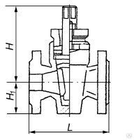 Кран пробковый проходной фланцевый сальниковый Ду 25 мм, 3.4 кг, 11ч8бк