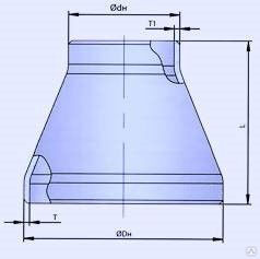 Переход стальной концентрический ГОСТ 17378-2001 Ду 32х20 мм, 0.2 кг