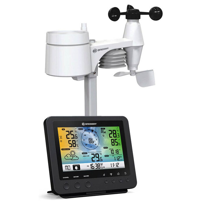 Bresser 5 в 1 Wi-Fi с цветным дисплеем цифровая метеостанция