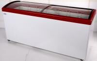 Ларь морозильный с гнутым стеклом снеж МЛГ 700 красный