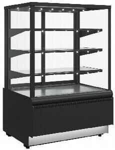 Витрина холодильная кондитерская Kc70 Vv 0,9-1 Standard Ral9005 (ВХСВ-0,9Д Carboma Cube люкс) черная