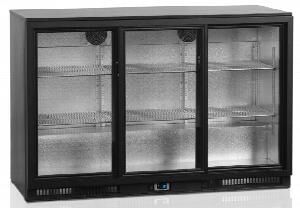 Шкаф холодильный со стеклом Tefcold Ba30S-3 барный черный