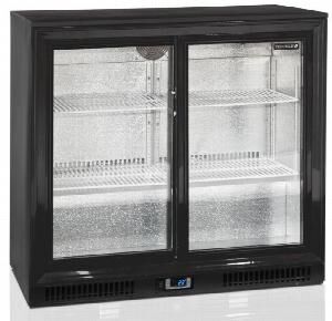 Шкаф холодильный со стеклом Tefcold Db200S барный черный