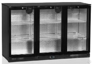 Шкаф холодильный со стеклом Tefcold Db300H-3 барный черный 