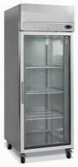 Шкаф холодильный со стеклом Tefcold Rk710G нержавеющий