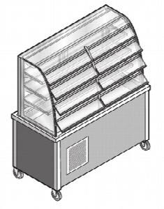 Прилавок-витрина холодильная с охл. Ванной на нейтральном шкафу Emainox Vtrcvv4Va15 8035435