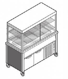 Прилавок-витрина холодильная с охл. Поверхностью на нейтральном шкафу Emainox Vtrpa 15 8035324