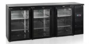 Шкаф холодильный со стеклом Tefcold Cbc310G барный черный