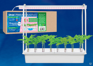 Набор для гидропоники "Минисад AQUA SIMPLE", светильник для растений светодиодный. TM Uniel ULT-P44D-10W/SPLE IP20 AQUA 
