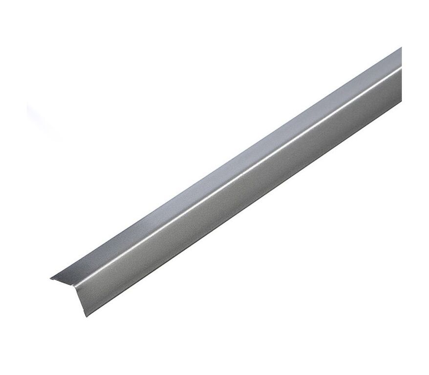 Уголок RAL 9006 серый металлик матовый периметральный пристенный для потолка Армстронг 19х19 (3м)