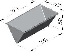 Форма тостерная «Треугольная» 247х125х100 мм