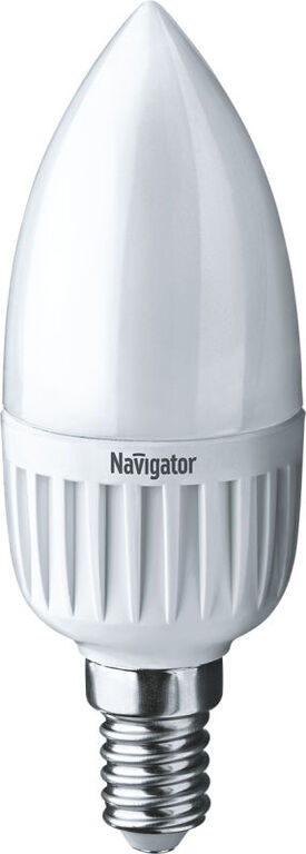 NAVIGATOR Лампа светодиодная 94 480 NLL-P-C37-5-230-2.7K-E14-FR 5Вт свеча 2700К тепл. бел. E14 330лм 220-240В Navigator