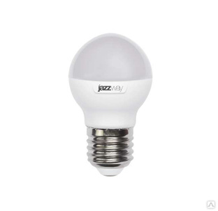 JazzWay Лампа светодиодная PLED-SP-G45 7Вт шар 5000К холод. бел. E27 540лм 230В JazzWay 1027887-2 